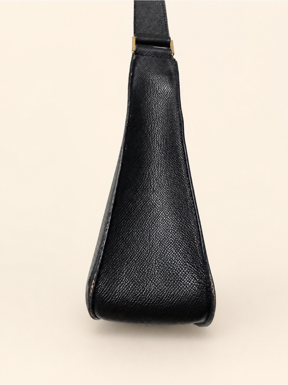 Bally Vintage Black Leather Shoulder Bag Gold Hardware Crossbody - Picture 2 of 10